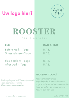 Bedrijfsyoga Taste of Yoga Kop van Zuid